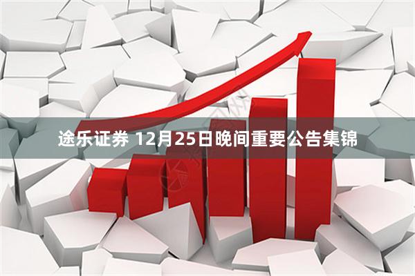 途乐证券 12月25日晚间重要公告集锦